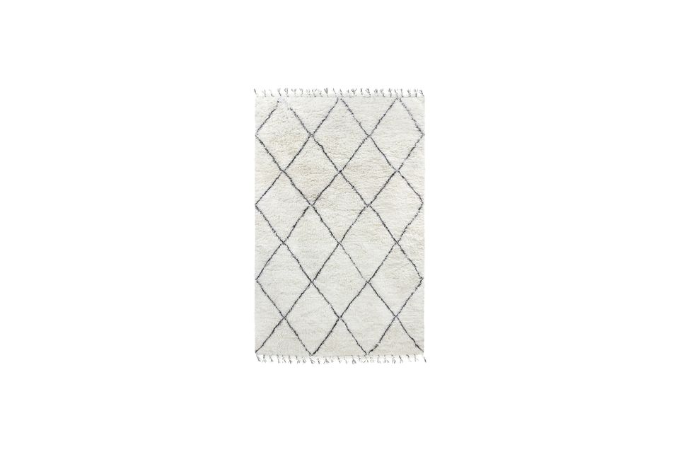 Larra Berber carpet in black and white wool 