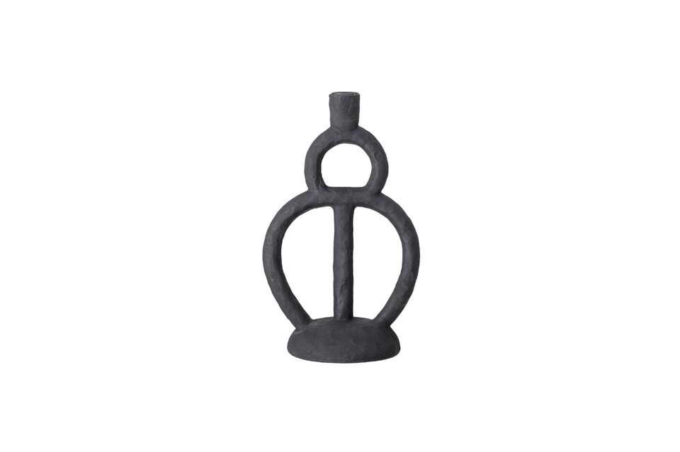 Lartigue Black candlestick in polyresin Bloomingville