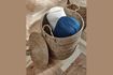 Miniature Laudy Laundry basket in sea rush with lid 1