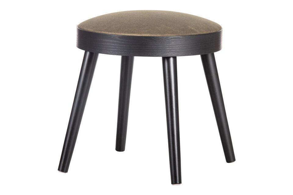 Laurie black wooden stool Woood