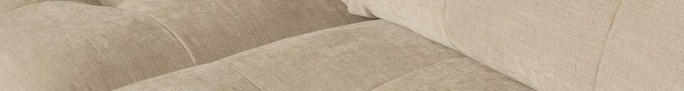 Material Details Left corner sofa in beige fabric Bar