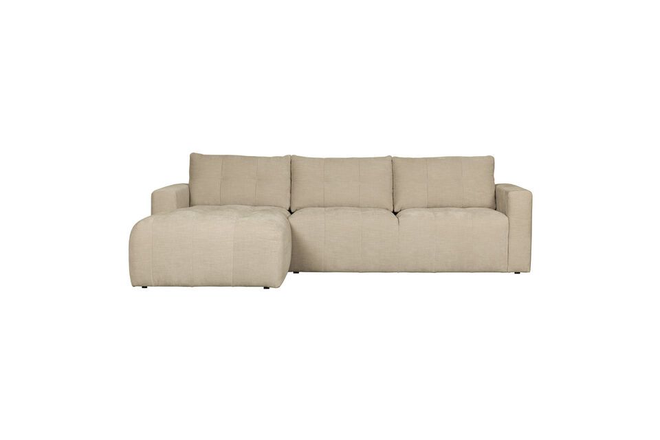 Beige fabric sectional sofa deals