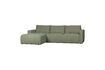 Miniature Left corner sofa in green fabric Bar 4