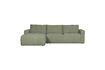 Miniature Left corner sofa in green fabric Bar 1