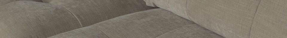 Material Details Left corner sofa in light grey fabric Bar