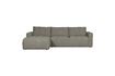 Miniature Left corner sofa in light grey fabric Bar 1