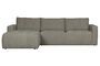 Miniature Left corner sofa in light grey fabric Bar Clipped