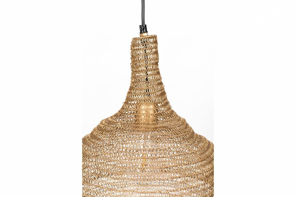 Elegant golden cage for original lighting.