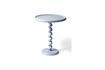 Miniature Light blue aluminum side table Twister 1