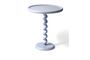 Miniature Light blue aluminum side table Twister Clipped