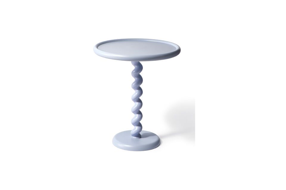 Light blue aluminum side table Twister Pols Potten