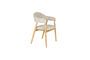 Miniature Light brown fabric armchair Indy Clipped
