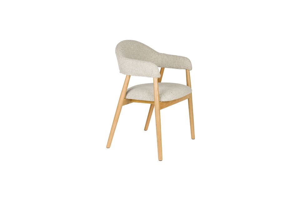 Light brown fabric armchair Indy White Label