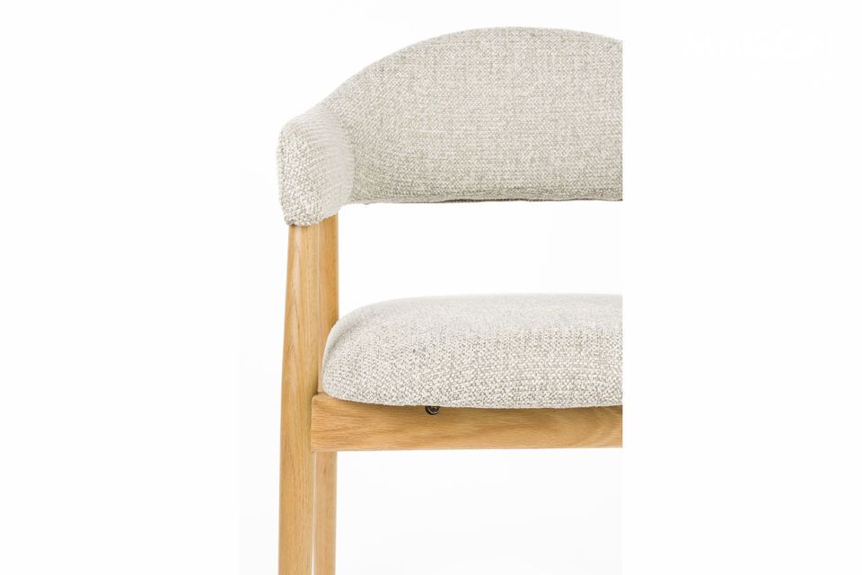Light brown fabric armchair Indy - 9