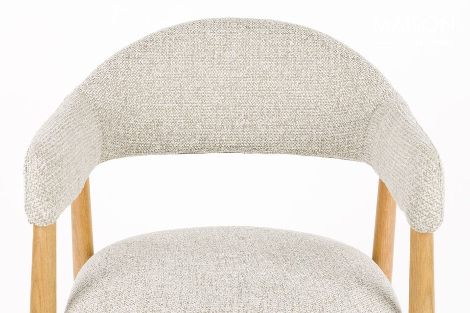 Light brown fabric armchair Indy - 11