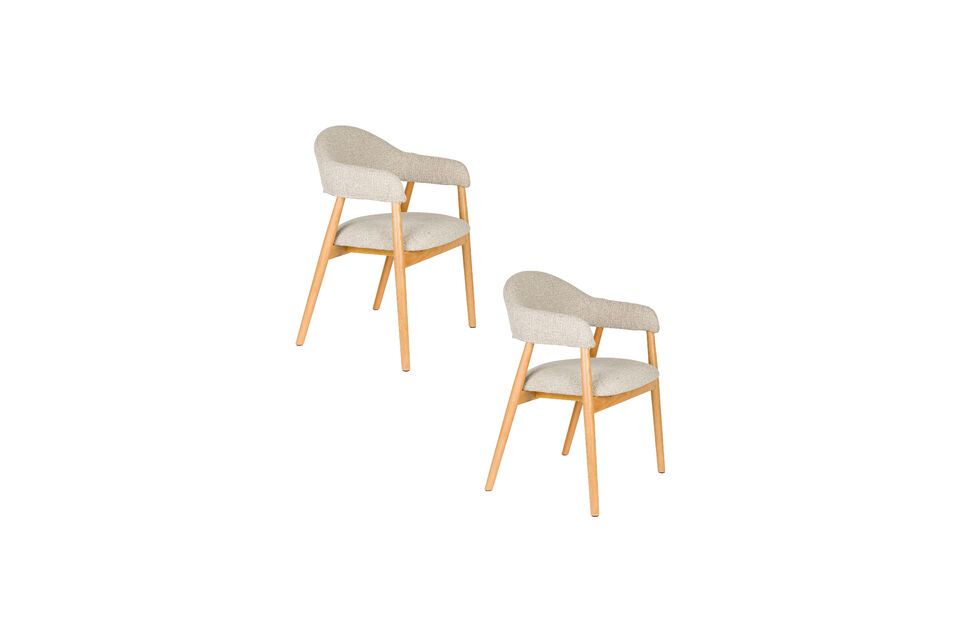 Light brown fabric armchair Indy - 7