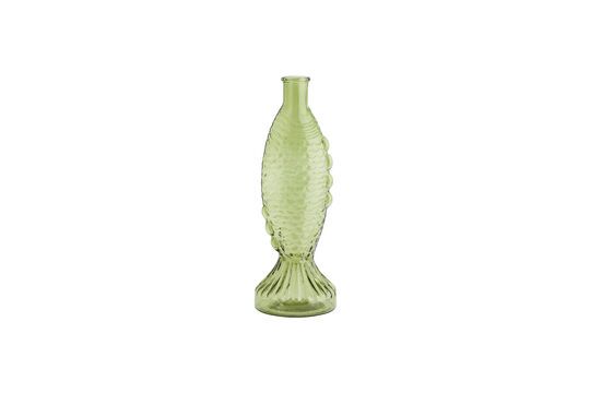 Light Green Glass Vase H30 Fish