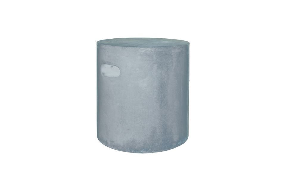 Light grey stool in natural fibre Pomax