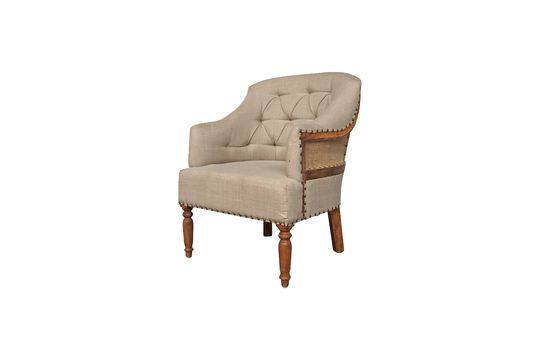 Linen and jute armchair Valbelle