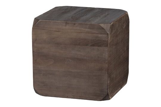 Lio dark brown wooden side table Clipped