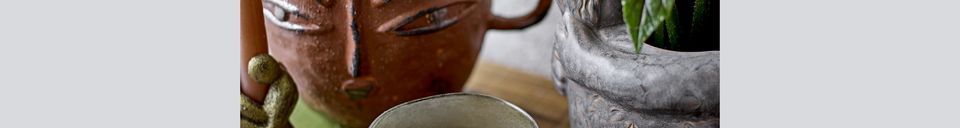 Material Details Liona stoneware grey flower pot