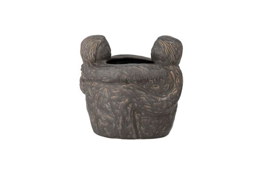 Liona stoneware grey flower pot Clipped