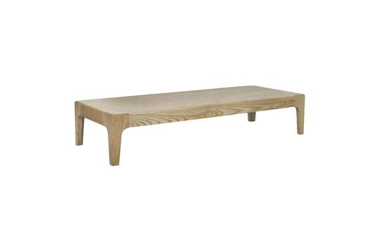 Livorno beige wood and travertine stone coffee table