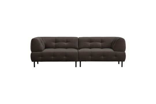 Lloyd 4 seater sofa in dark grey velvet Clipped