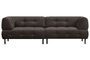 Miniature Lloyd 4 seater sofa in dark grey velvet Clipped