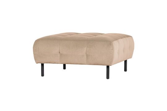 Lloyd cream velvet pouffe Clipped