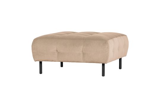 Lloyd cream velvet pouffe