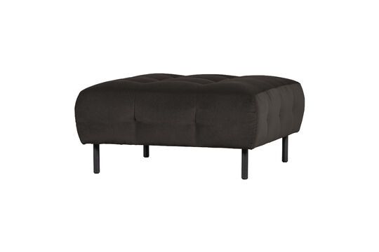 Lloyd dark grey velvet pouffe Clipped