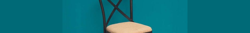 Material Details Lorraine Metal and jute chair