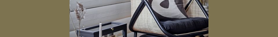 Material Details Loue black wicker armchair
