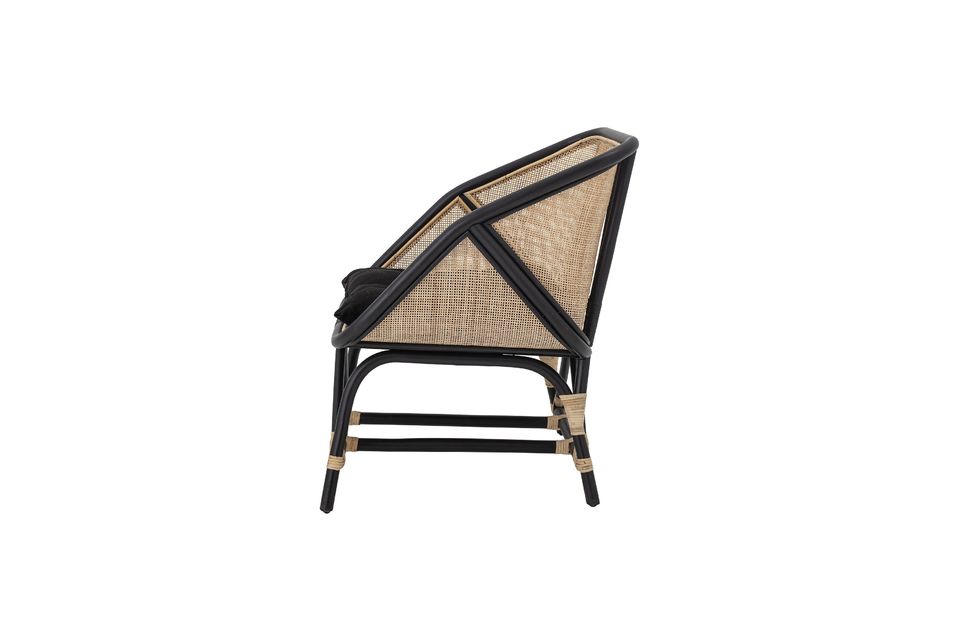 Loue black wicker armchair - 5