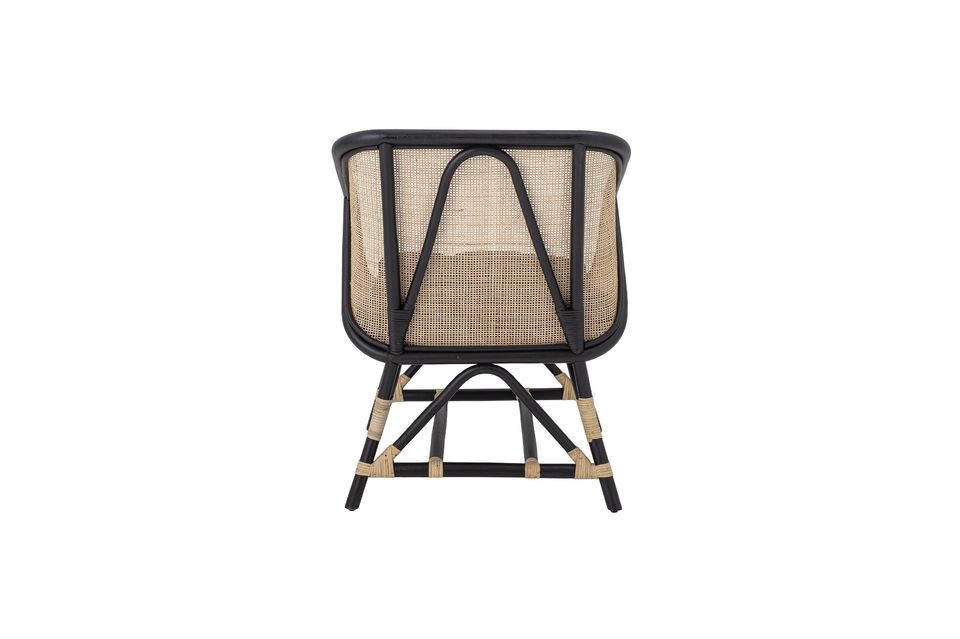 Loue black wicker armchair - 6