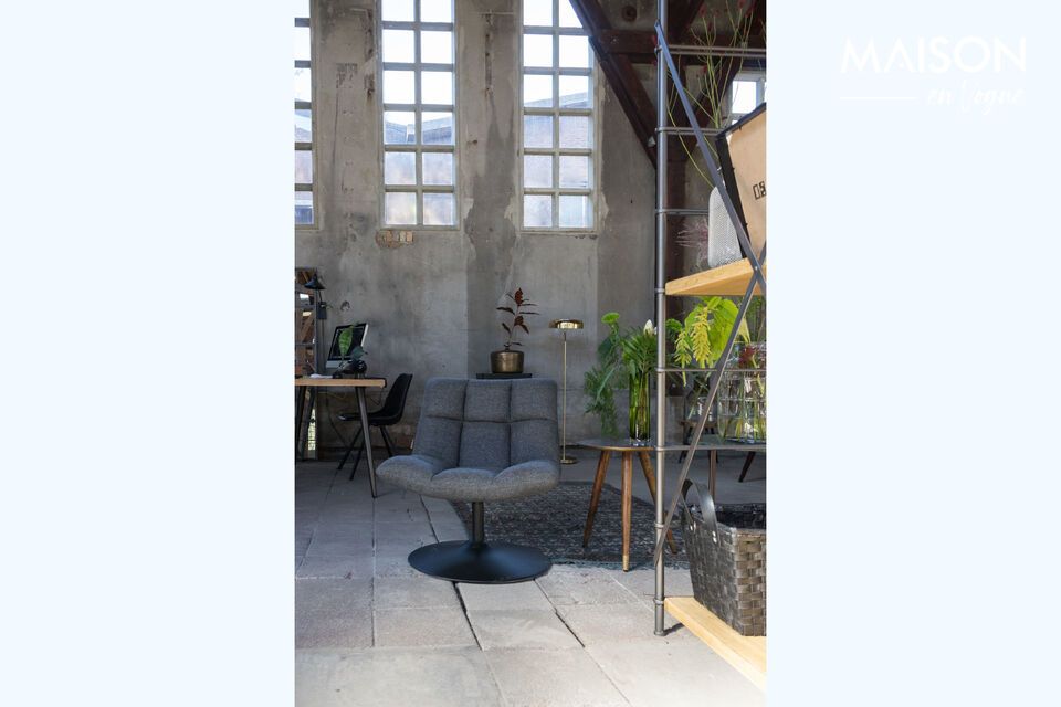 Lounge chair in dark grey Bar DutchBone