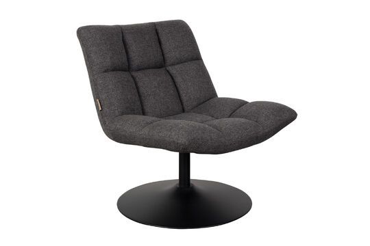 Lounge chair in dark grey Bar Clipped