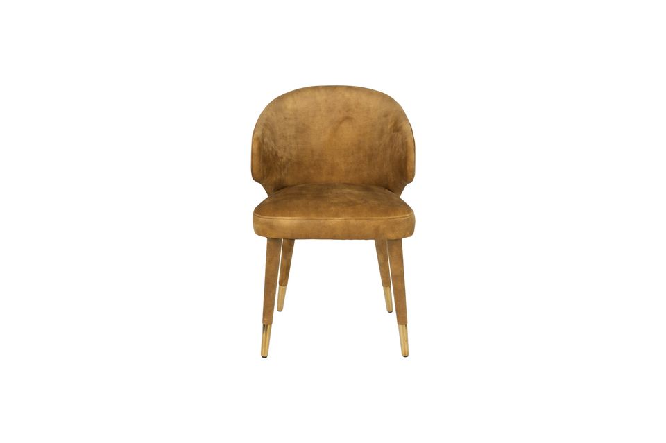 Lunar Ocher Velvet Chair DutchBone