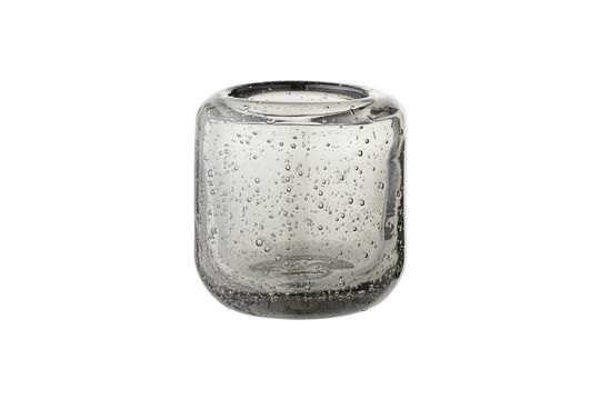 Luzillat Grey glass lantern for votive candle