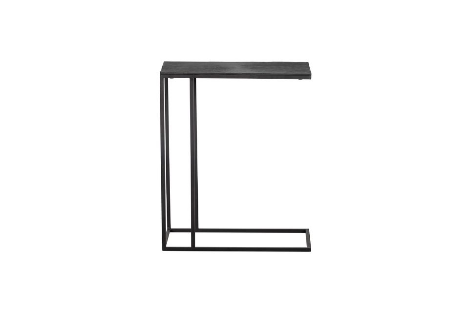 The Maatje side table is a multifunctional model made of matte black metal