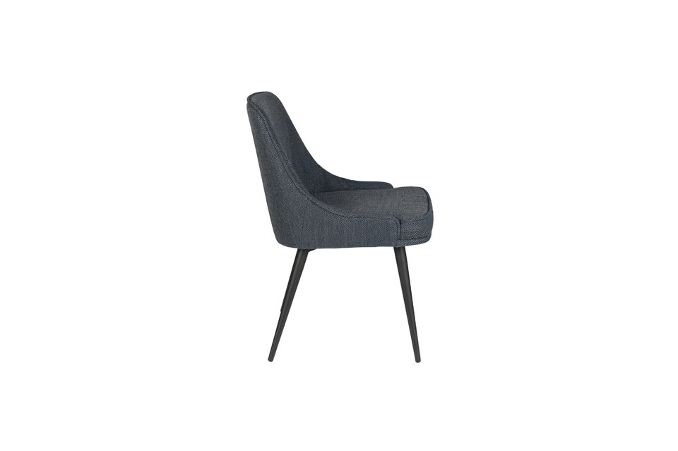Magnus chair in blue fabric - 10