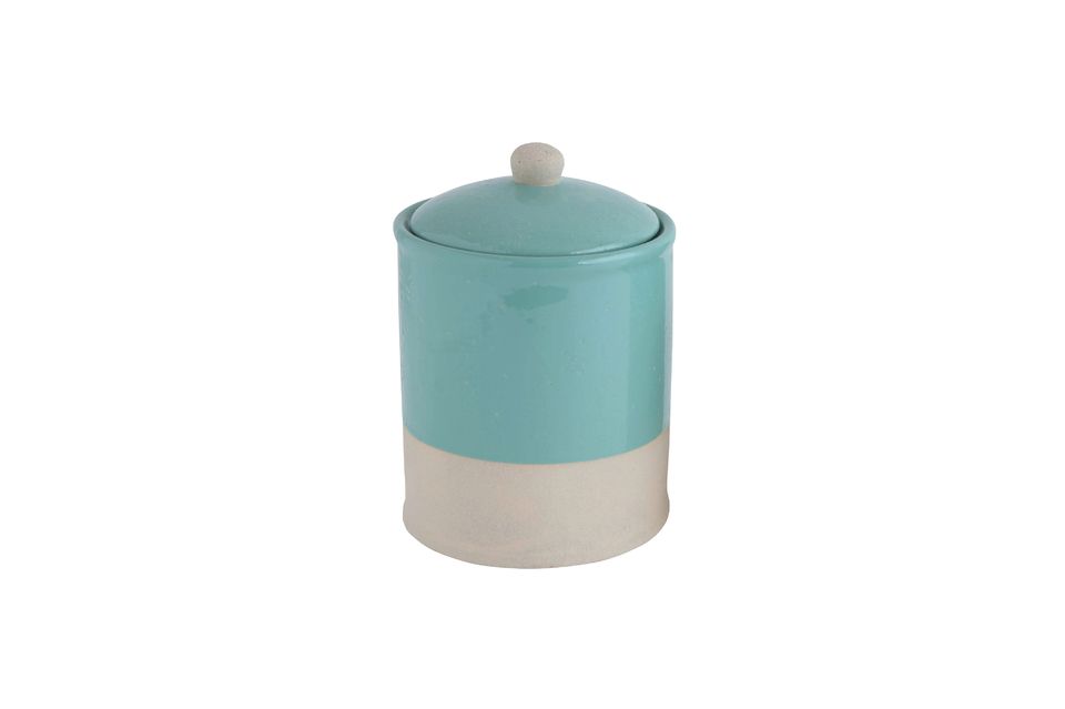 Mantet Jar with lid Blue Bloomingville