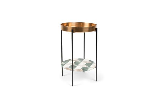 Marbelicious golden aluminum side table