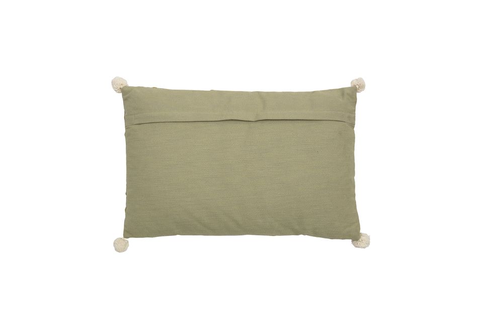 A decorative cushion with ethnic motifs