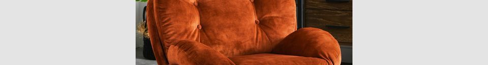 Material Details Memento Fox brown velvet armchair