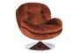 Miniature Memento Fox brown velvet armchair Clipped
