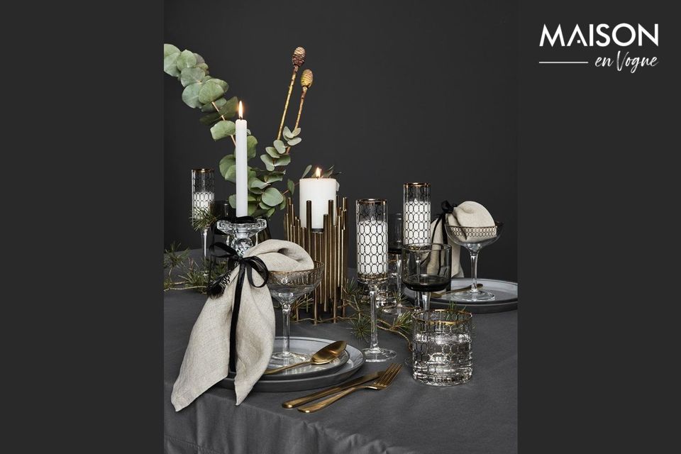 A set of gilded cutlery for an elegant table