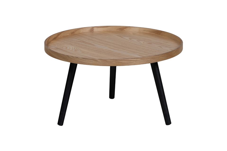 Mesa beige wood side table Woood