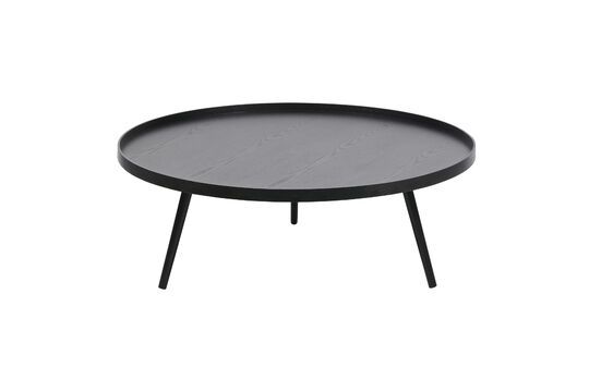 Mesa large black wood side table Clipped